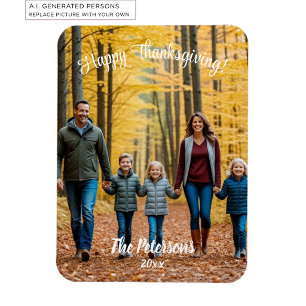 Spezielles Familienfoto zum Erntedankfest Magnet
