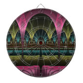 Spezielles Fantasy Patterns Abstraktes farbiges Fr Dartscheibe (vorne)