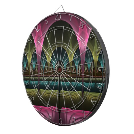 Spezielles Fantasy Patterns Abstraktes farbiges Fr Dartscheibe (Vorderseite rechts)