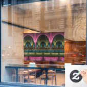 Spezielles Fantasy Patterns Abstraktes farbiges Fr Fensteraufkleber (Café-Fenster)