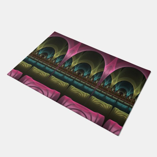 Spezielles Fantasy Patterns Abstraktes farbiges Fr Fußmatte (Schrägansicht)