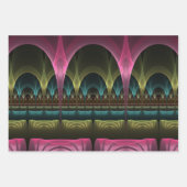 Spezielles Fantasy Patterns Abstraktes farbiges Fr Geschenkpapier Set (Vorderseite 3)
