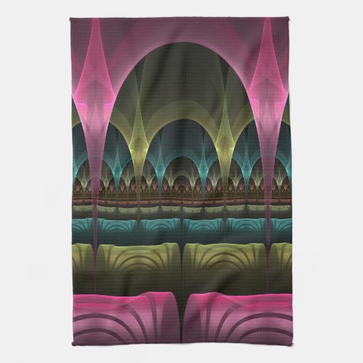 Spezielles Fantasy Patterns Abstraktes farbiges Fr Geschirrtuch (Vertikal)