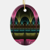Spezielles Fantasy Patterns Abstraktes farbiges Fr Keramik Ornament (Hinten)