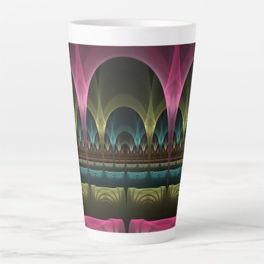 Spezielles Fantasy Patterns Abstraktes farbiges Fr Milchtasse (Vorderseite)