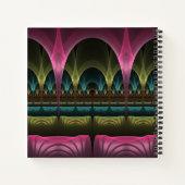 Spezielles Fantasy Patterns Abstraktes farbiges Fr Notizblock (Rückseite)