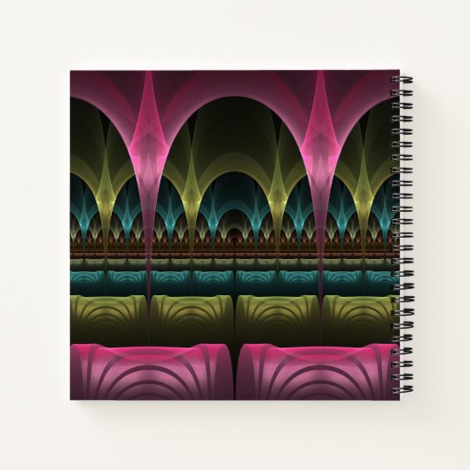 Spezielles Fantasy Patterns Abstraktes farbiges Fr Notizblock (Rückseite)