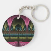 Spezielles Fantasy Patterns Abstraktes farbiges Fr Schlüsselanhänger (Rückseite)