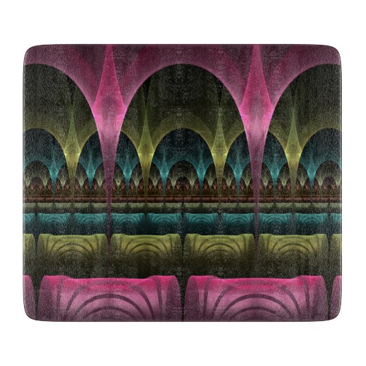 Spezielles Fantasy Patterns Abstraktes farbiges Fr Schneidebrett (Vorderseite)