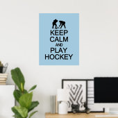 Spezielles Farbposter von Calm & Play Hockey behal Poster (Heimbüro)