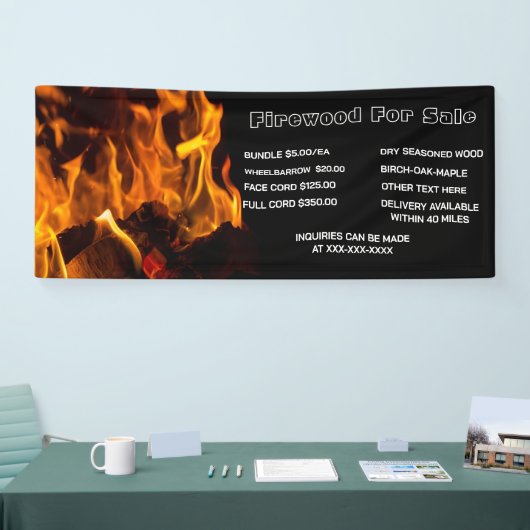 Spezielles Firewood für den Verkauf personalisiere Banner (Messe)