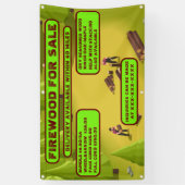 Spezielles Firewood für den Verkauf personalisiere Banner (Vertikal)