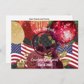 Spezielles Foto für das Disco-Party Begleitkarte (Vorne/Hinten)