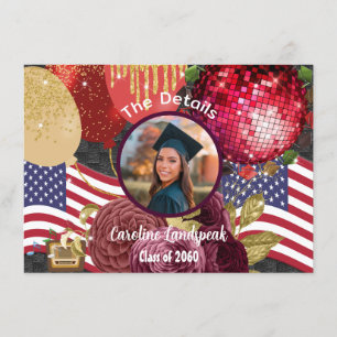 Spezielles Foto für das Disco-Party Begleitkarte