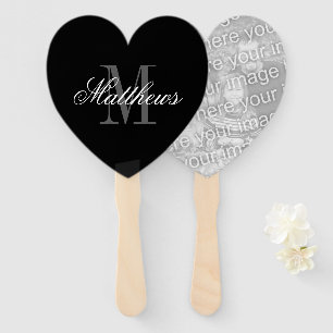 Spezielles Foto für Hochzeiten in Monogramm Fächer