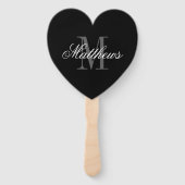 Spezielles Foto für Hochzeiten in Monogramm Fächer (Vorderseite)