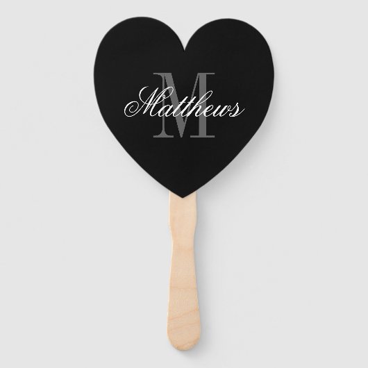 Spezielles Foto für Hochzeiten in Monogramm Fächer (Vorderseite)