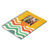 Spezielles Foto für Super-Vater mit Retro-Wellen Notizblock (Linke Seite)