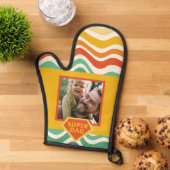 Spezielles Foto für Super-Vater mit Retro-Wellen Ofenhandschuh (Oben unten)