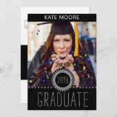 Spezielles Foto Grad Cap und Party Einladung (Vorne/Hinten)