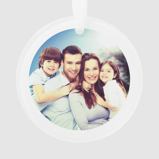 Spezielles Foto mit Personalisiertem Weißrahmen Ornament (Rückseite)