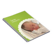 Spezielles Foto-Tagebuch mit grün Punkten Notizblock (Rechte Seite)