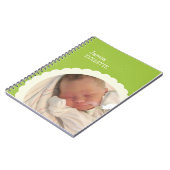 Spezielles Foto-Tagebuch mit grün Punkten Notizblock (Linke Seite)