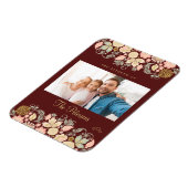 Spezielles Foto und Textburgundisch Magnet (Linke Seite)