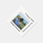 Spezielles Hochzeitsszenario für Foto und Namen Serviette (Ecke)