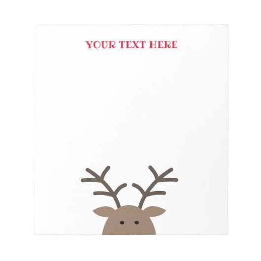 Spezielles Holiday Notizblock mit niedlichen Renti (Vorderseite)