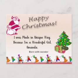 Spezielles Kinderangebot GEBOREN mit Weihnachten Postkarte