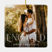 Spezielles Lieferpaket 4 Verlobung der Fotocollage Keramikornament (Rückseite)