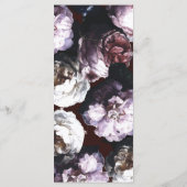 Spezielles Menü für Blumenzehen in Burgund Menükarte (Rückseite)