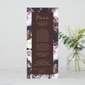 Spezielles Menü für Blumenzehen in Burgund Menükarte (Stehend Vorderseite)