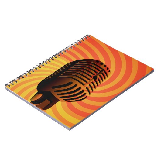 Spezielles Notebook für Retro-Mikrofon Notizblock (Linke Seite)
