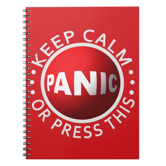 Spezielles Notebook mit Panic Button Notizblock (Vorderseite)
