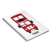 Spezielles Notebook mit Red Double-Decoder-Bus Notizblock (Rechte Seite)