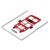 Spezielles Notebook mit Red Double-Decoder-Bus Notizblock (Linke Seite)