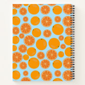 Spezielles Orange Fruit Muster Rezept Kochbuch Notizblock (Rückseite)