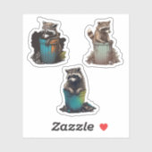 Spezielles Panda Raccoon Super Sticker Pack (Blatt)