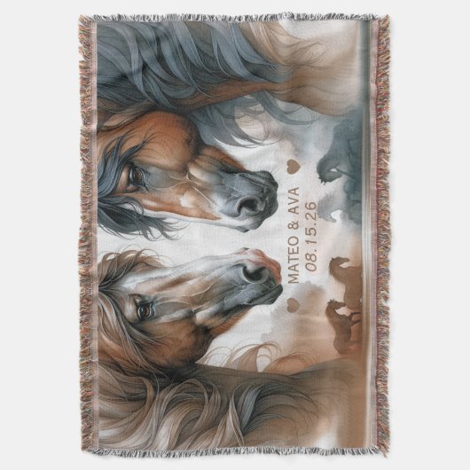 Spezielles Pferd Brown Wedple Decke (Vorderseite Vertikal)