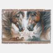 Spezielles Pferd Brown Wedple Decke (Vorderseite)