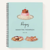 Spezielles Retro Dessert Rezept Kochbuch Notizblock (Vorderseite)