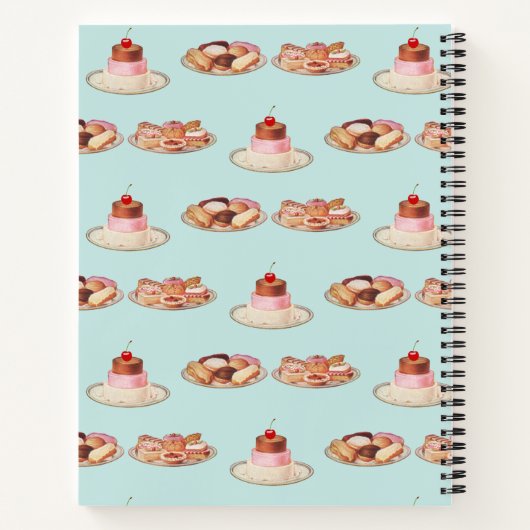 Spezielles Retro Dessert Rezept Kochbuch Notizblock (Rückseite)