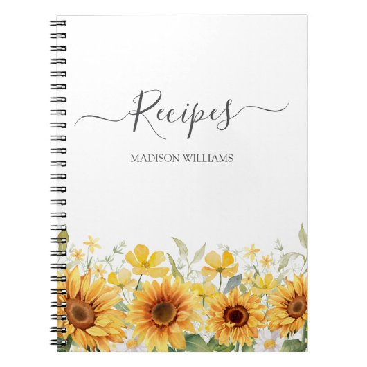 Spezielles Rezept für gelbe Sonnenblumen Notizblock (Vorderseite)