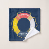 Spezielles Segeln auf dem personalisierten Nautic Badhandtuch Set (Waschlappen)