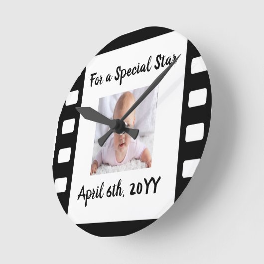 Spezielles Star Occasion Round Clock Geschenk Runde Wanduhr (Winkel)