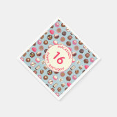 Spezielles Süßwaren Schokolade Geburtstag Serviette (Ecke)