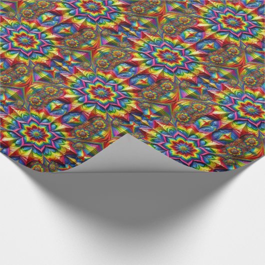 Spezielles Verpackungspapier mit LGBTQ-Farben Geschenkpapier (Ecke)