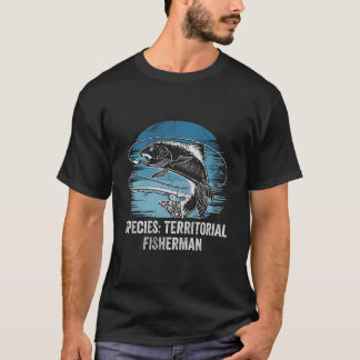 Spezies Territoriale Fischer Introvertiert Angeln T-Shirt